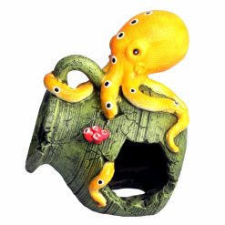 Aqua One Mini Vase with Octopus Ornament 6.5x5.5x8cm