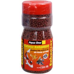 Aqua One Colour Enhancer Pellet Food 2mm 100g Bottle