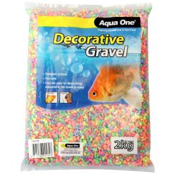 Aqua One Decorative Gravel 2kg Neon Rainbow 4-6mm