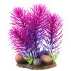 Aqua One Plastic Plant Bettascape Bristleena Rock Garden Blue And Purple