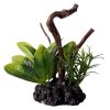Aqua One Plastic Plant Bettascape Lily Leaf on Driftwood Green