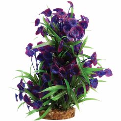 Aqua One Plastic Plant Blue Centauria with Gravel Base Large
