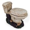 Air Operated Old Toilet Ornament 9.5 x 6.5 x 8.5cmH CH90228 LEFT SIDE ANGLE VIEW