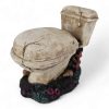 Air Operated Old Toilet Ornament 9.5 x 6.5 x 8.5cmH CH90228 RIGHT SIDE ANGLE VIEW