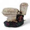 Air Operated Old Toilet Ornament 9.5 x 6.5 x 8.5cmH CH90228 RIGHT SIDE VIEW