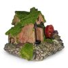 Hut with Moss and Waterwheel 7757 LEFT VIEW