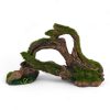 Small Driftwood on Rocks with Moss Ornament 20.5 x 7.5 x 12cmH F7326 FRONT VIEW