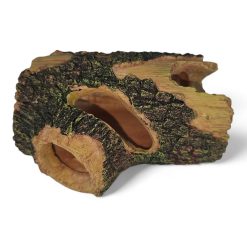 Small Log with Holes 14 x 9.5 x 7cmH 25275S FRONT ANGLE VIEW