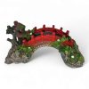 Small Red Bridge 18.5x9x7cmH Ornament 760E FRONT ANGLE VIEW