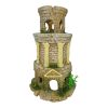 Tiered Stone Brick Tower with Pillars Ornament CH11847B FRONT