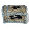 Treasure Chest Ornament 11.5x7x9cmH 25346 BACK VIEW