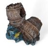 Twin Barrels on Rock 12.5 x 8.5 x 10.5cmH 7501D ANGLE VIEW
