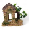 Stone Brick Ruined Building with Plants CH11885 FRONT VIEW