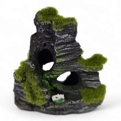 Extra Small Rock Mountain with Moss F028D FRONT ANGLE VIEW