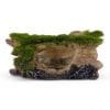 Extra Small Round Bark Log with Holes and Moss Ornament F152S FRONT