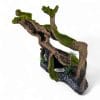 Large Wood Branch with Moss on Rock Base Ornament 25277 FRONT SIDE DIAGONAL ANGLE