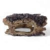 Medium Round Bark Log with Holes Ornament 152L FRONT ANGLE