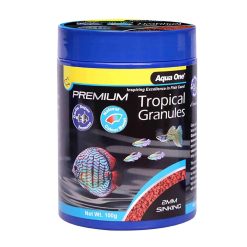 Aqua One Premium Tropical Sinking Granules Food 2mm 100g